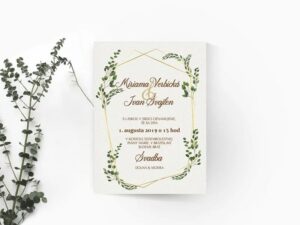 Jednoduché prírodné svadobné oznámenie JSO44