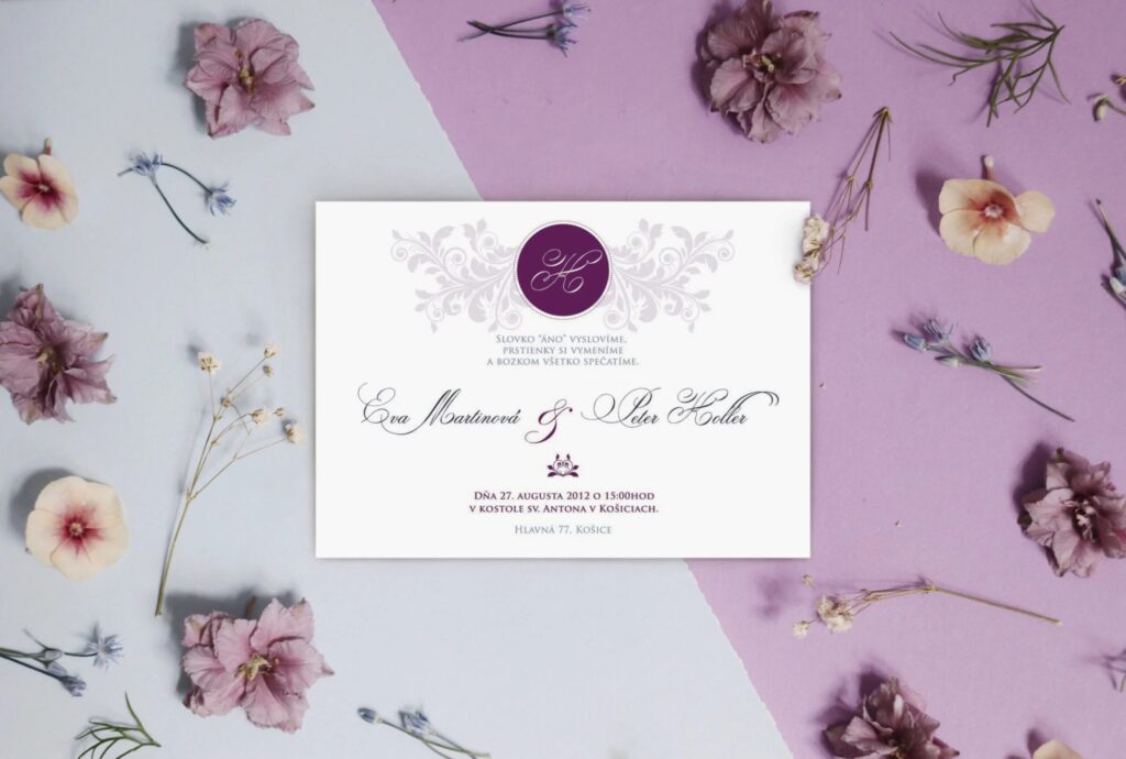 Jednoduché svadobné oznámenie JSO24