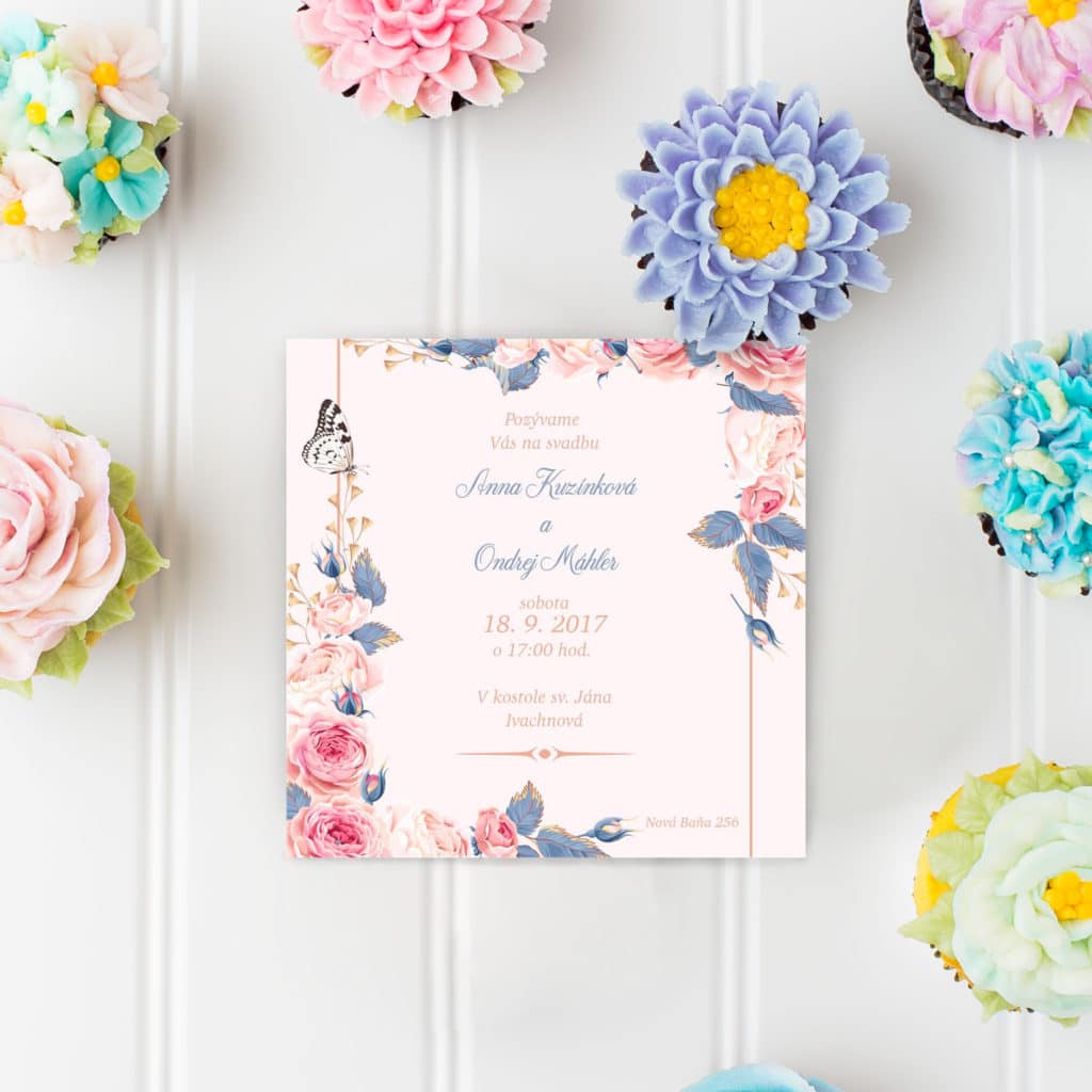 Kvetinové svadobné oznámenie KSO41