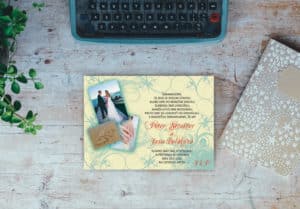 svadobné oznámenie s fotografiou