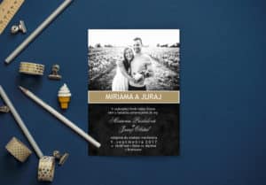 svadobné oznámenie s fotografiou