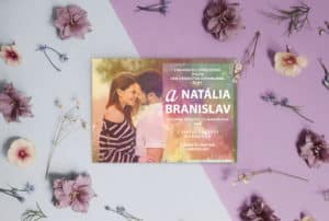 svadobné oznámenie s fotografiou