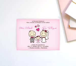 svadobné oznámenie s deťmi