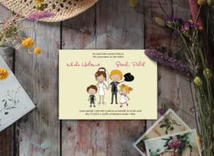 svadobné oznámenie s deťmi