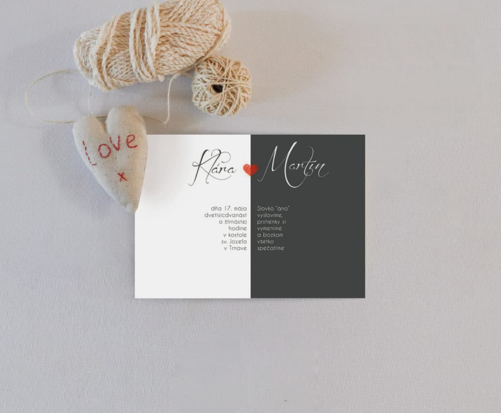 Štýlové svadobné oznámenie SSO2