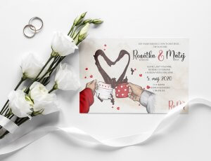 kreatívne svadobné oznámenie