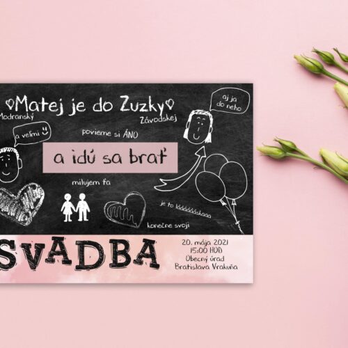 kreatívne svadobné oznámenie