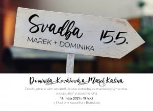 kreatívne svadobné oznámenie