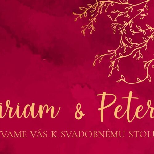 luxusné svadobné oznámenie