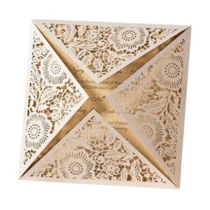 laser cut svadobné oznámenie