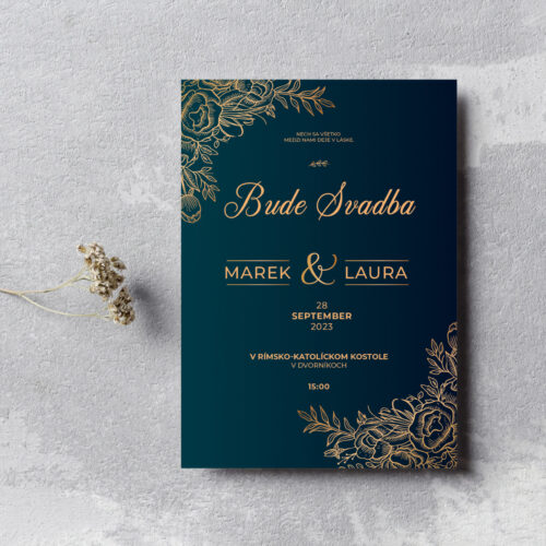 svadobné oznámenie elegantné