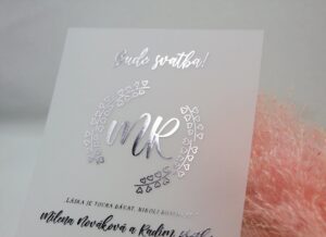 transparentné svadobné oznámenie cutte floral