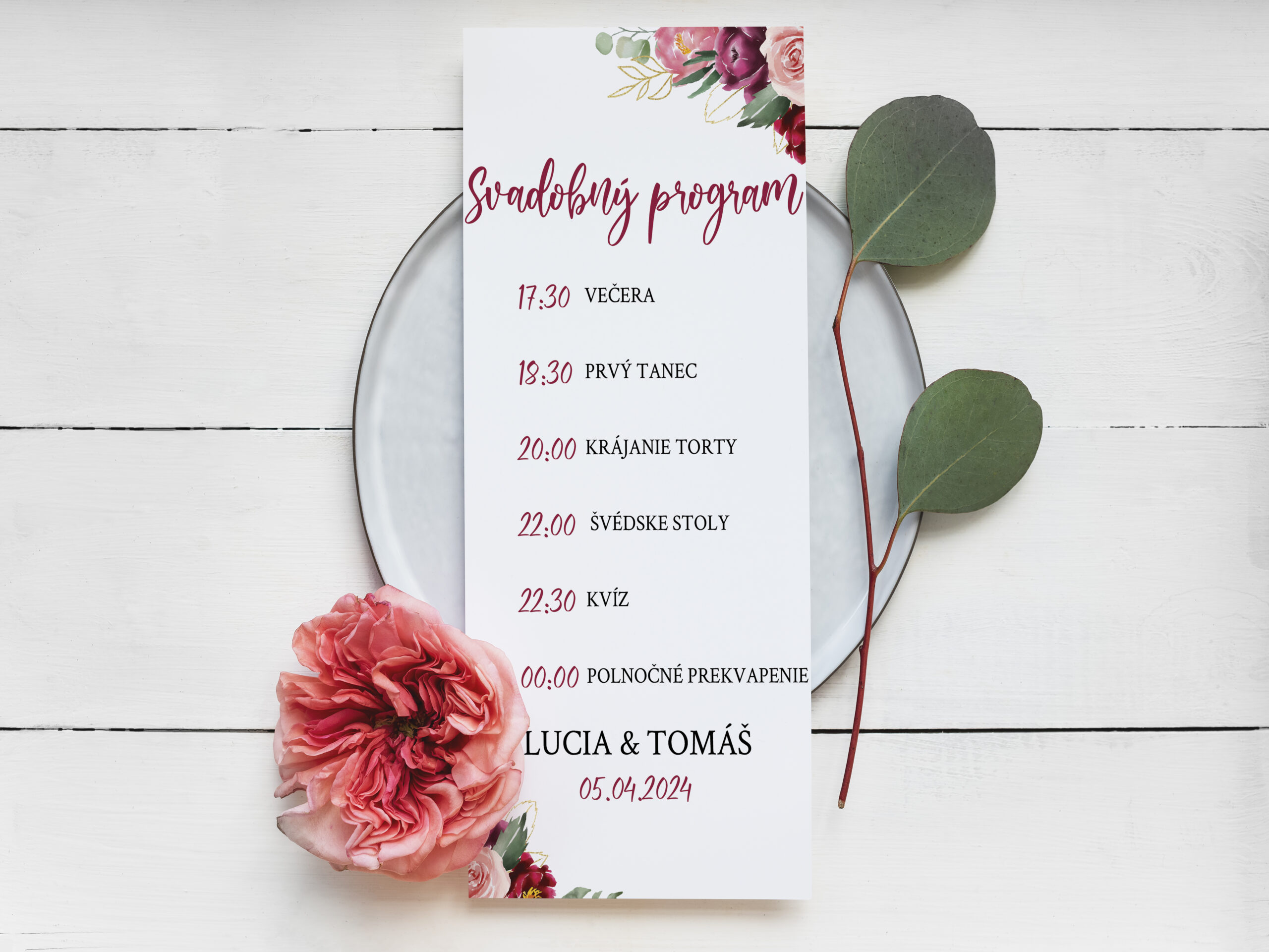 svadobný program