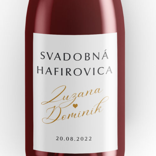 etiketa na svadobné víno