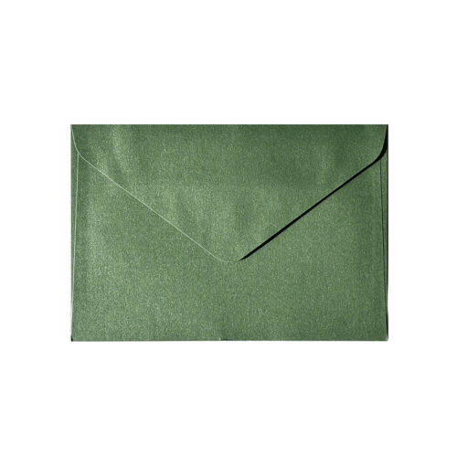 obálka na svadobné oznámenie green metallic C6