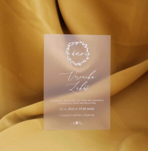 transparentne svadobne oznamenie