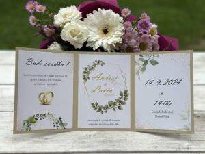 rozkladacie svadobné oznámenie