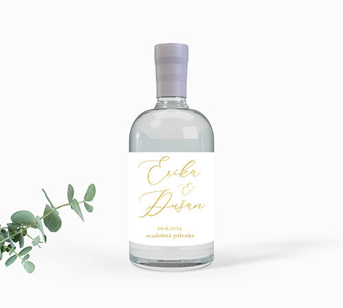 etiketa na palenku metalicka gold