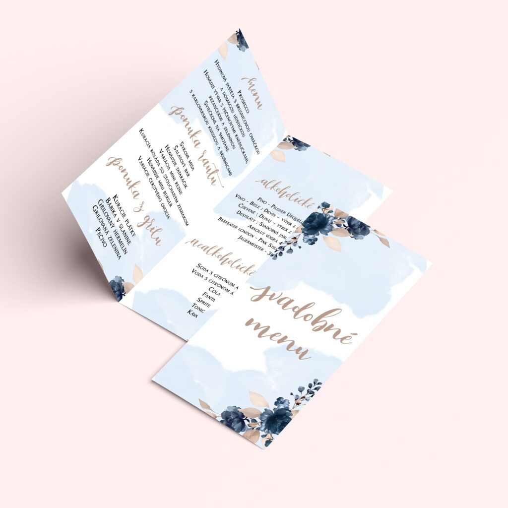 Svadobné menu Blue