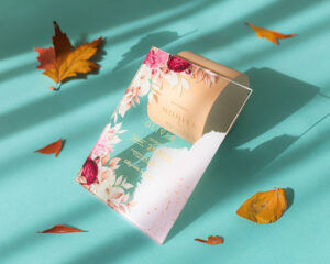 akrylové svadobné oznámenie s ružami