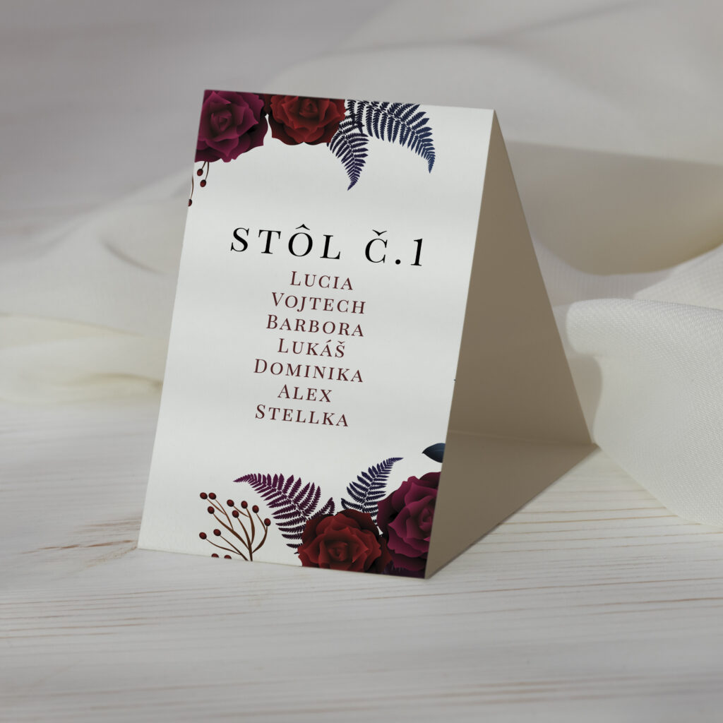 Číslo svadobného stola A5 NO48