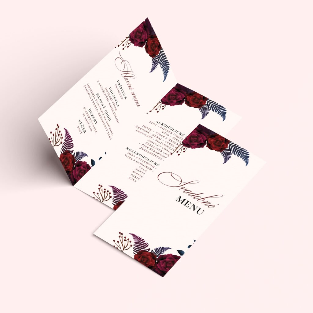 Svadobné menu rúžové NO48