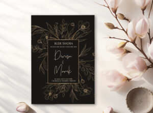luxusné zlaté svadobné oznámenie