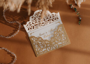 luxusné lasercut svadobné oznámenie