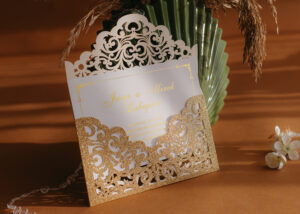 luxusné lasercut svadobné oznámenie