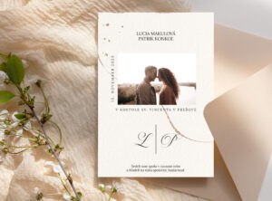 svadobné oznámenie s fotkou