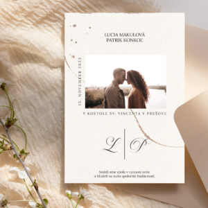 svadobné oznámenie s fotkou