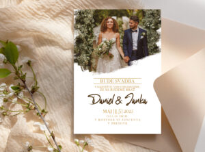 svadobné oznámenie s fotkou