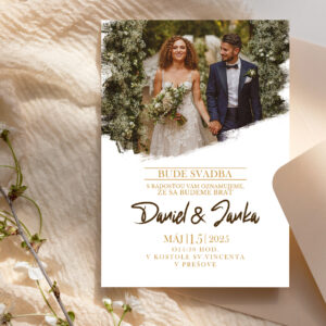 svadobné oznámenie s fotkou