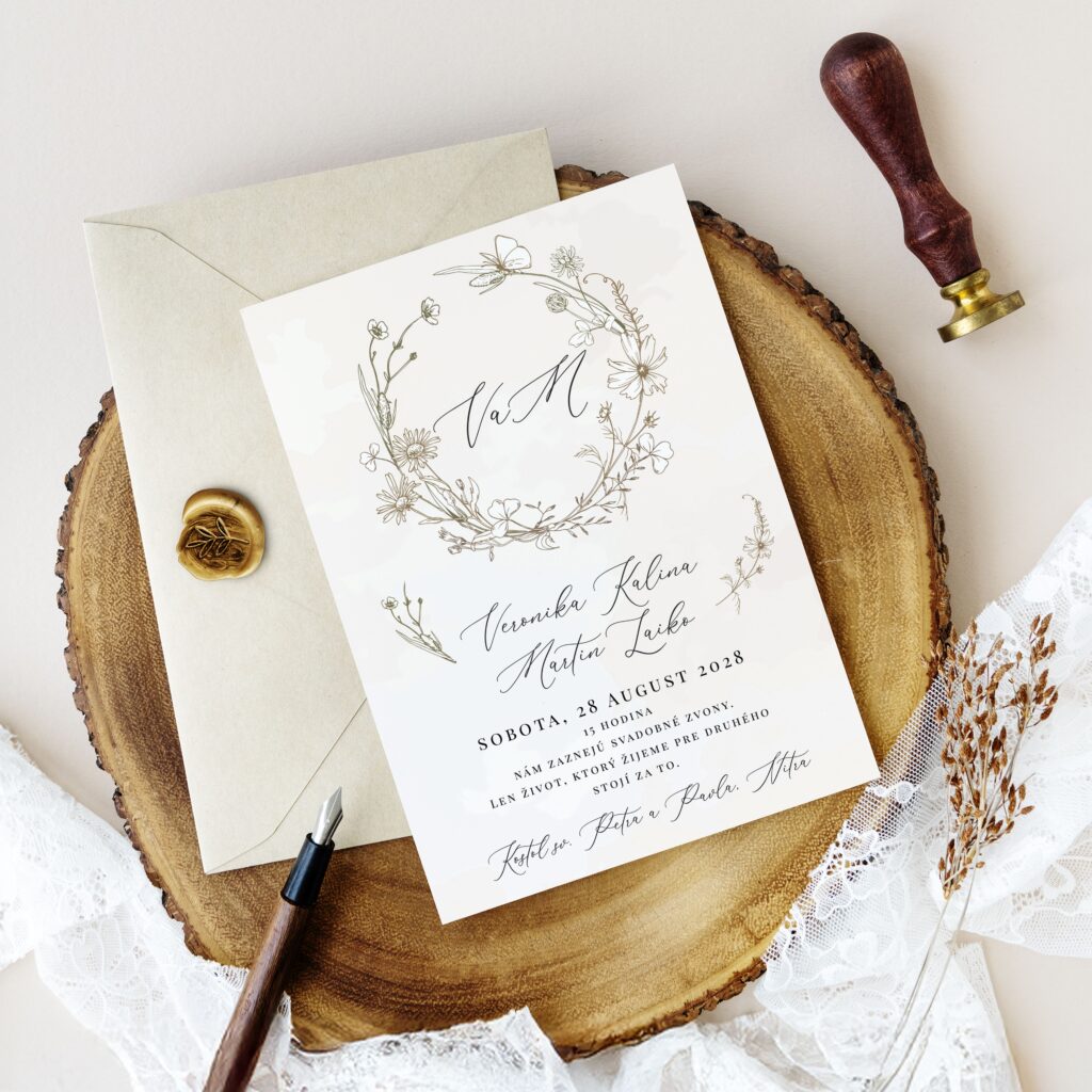 Luxusné svadobné oznámenie s lúčnymi kvetmi LSO2025_0410