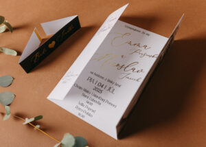 rozkladacie svadobne oznamenie s fotkou