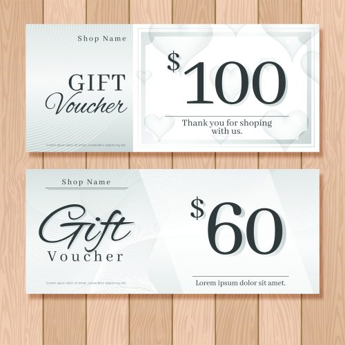 Tlač darčekových poukážok - DP 1 biela