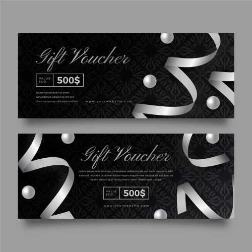 Tlač darčekových poukážok - DP 1 čierna