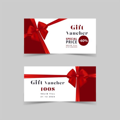 Tlač darčekových poukážok - DP 10 červená