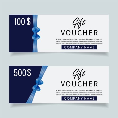 Tlač darčekových poukážok - DP 10 modrá