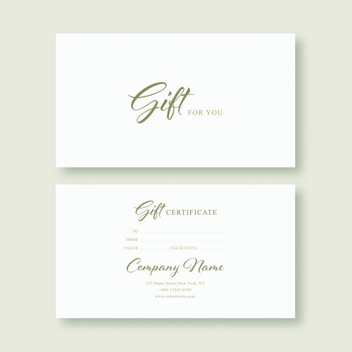 Tlač darčekových poukážok - DP 2 biela