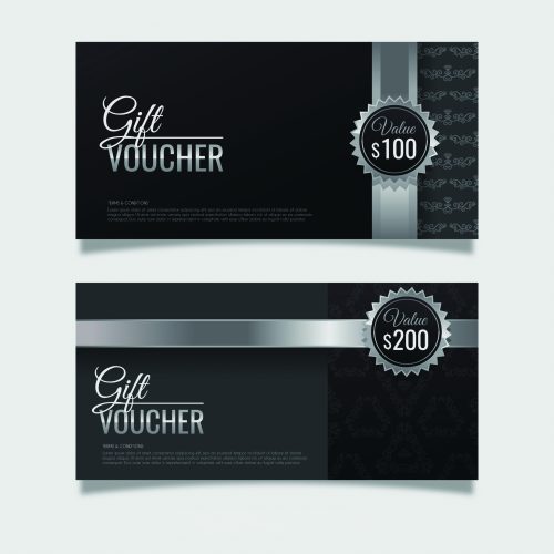 Tlač darčekových poukážok - DP 2 čierna