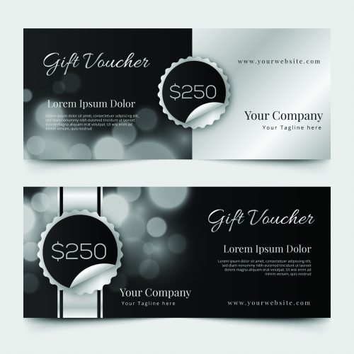 Tlač darčekových poukážok - DP 3 čierna