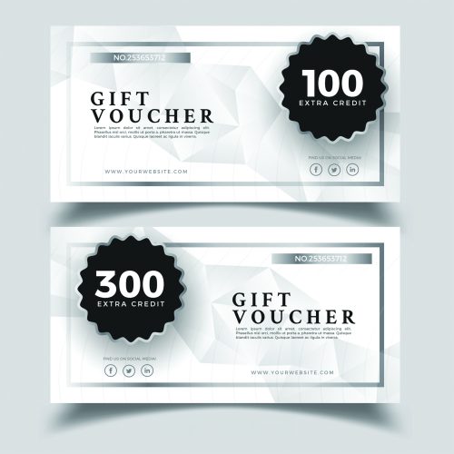 Tlač darčekových poukážok - DP 3 strieborná