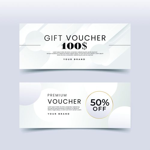 Tlač darčekových poukážok - DP 4 biela