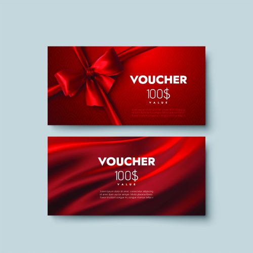 Tlač darčekových poukážok - DP 4 červená