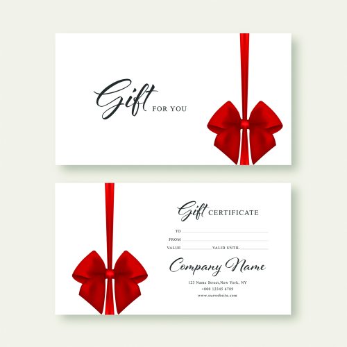 Tlač darčekových poukážok - DP 6 biela