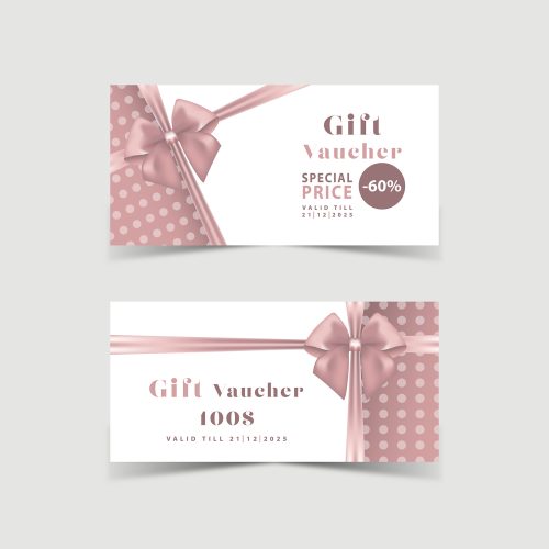 Tlač darčekových poukážok - DP 6 ružová