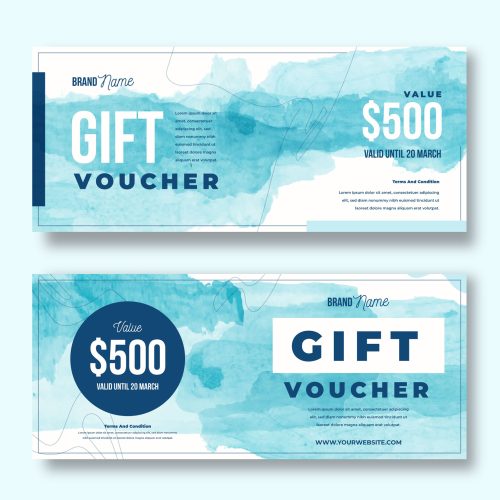 Tlač darčekových poukážok - DP 7 modrá