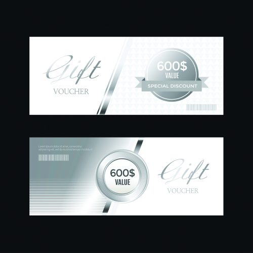 Tlač darčekových poukážok - DP 7 strieborná