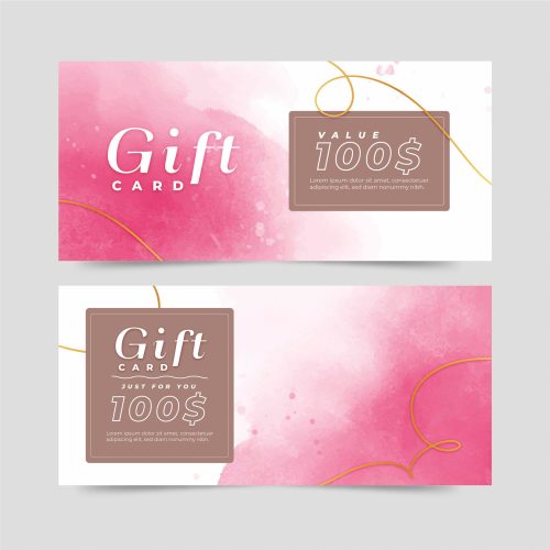 Tlač darčekových poukážok - DP 9 ružová